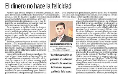 El  dinero no hace la felicidad