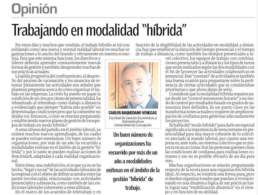 Trabajando en modalidad «híbrida»
