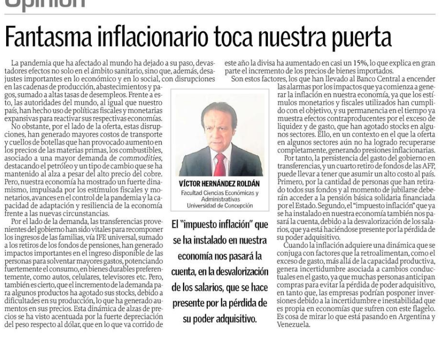 Fantasma inflacionario toca nuestra puerta