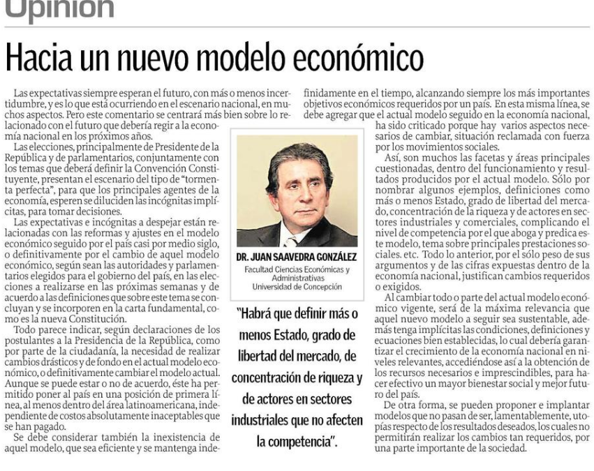 Hacia un nuevo modelo económico