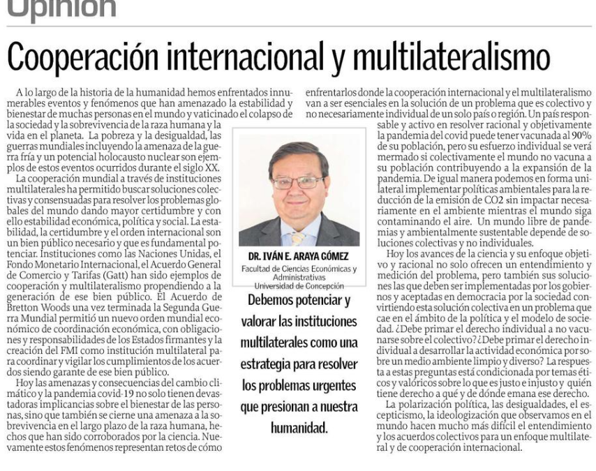 Cooperación internacional y multilateralismo