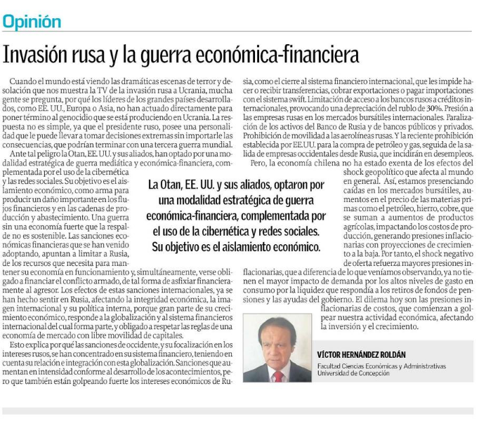 Invasión rusa y la guerra económica-financiera