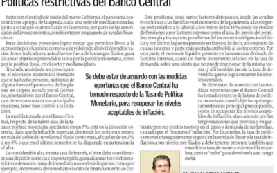 Políticas restrictivas del Banco Central