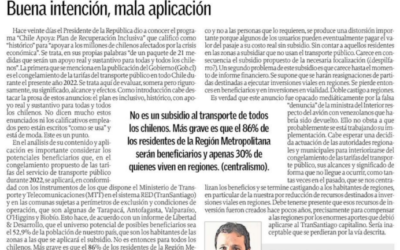 Buena intención, mala aplicación