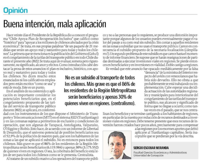 Buena intención, mala aplicación