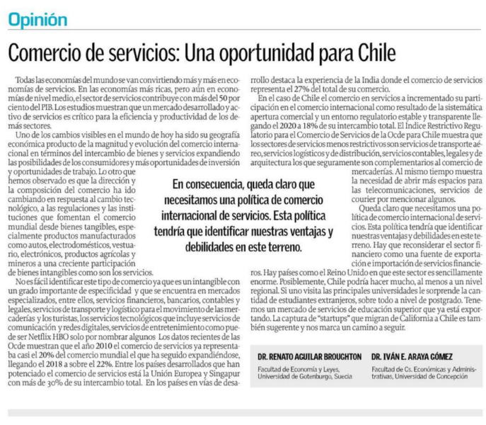 Comercio de servicios: Una oportunidad para Chile