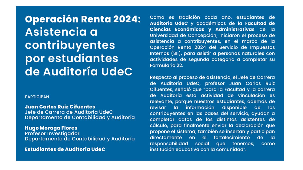 Especial Diario Concepción – Vinculación con la comunidad de FACEA UdeC