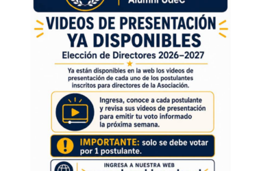 Asociación de Ingenieros Comerciales Alumni UdeC invita a conocer videos de candidaturas en Elección de Directores 2026-2027
