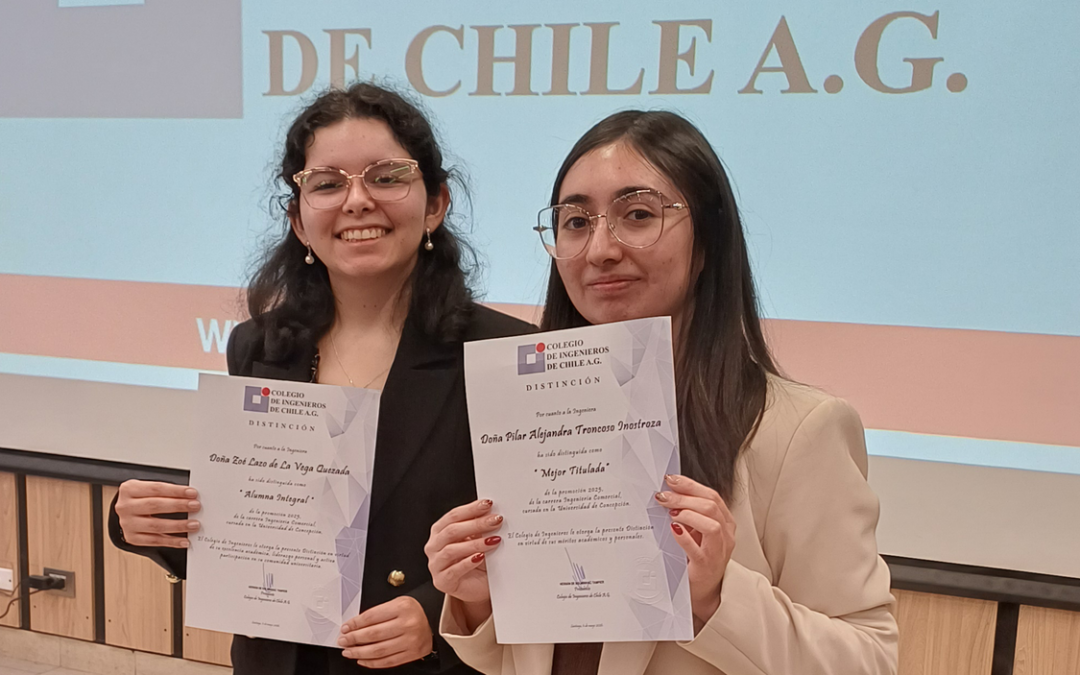 Egresadas de Ingeniería Comercial UdeC reciben distinciones en tradicional ceremonia del Colegio de Ingenieros de Chile